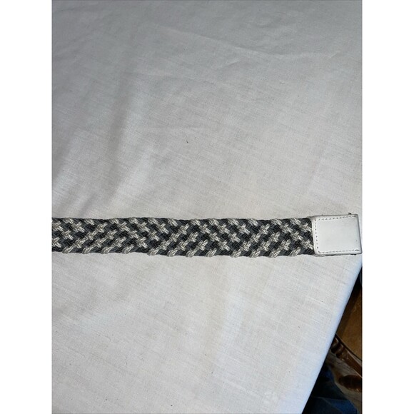 Under Armour Stretchy Belt Men’s Size 45” Gray White Fabric Adjustable Buckle - Picture 12 of 12